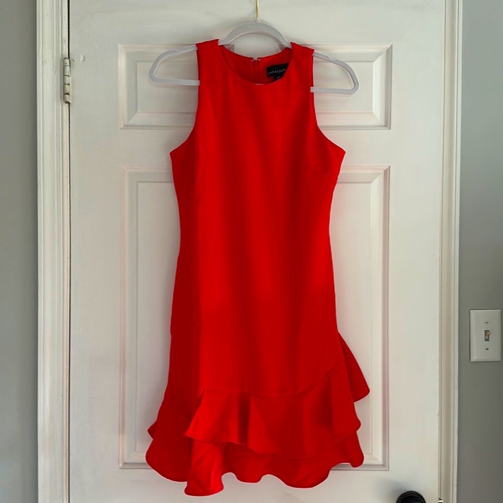 Cynthia Rowley Pink Sleeveless Ruffle Hem Dress